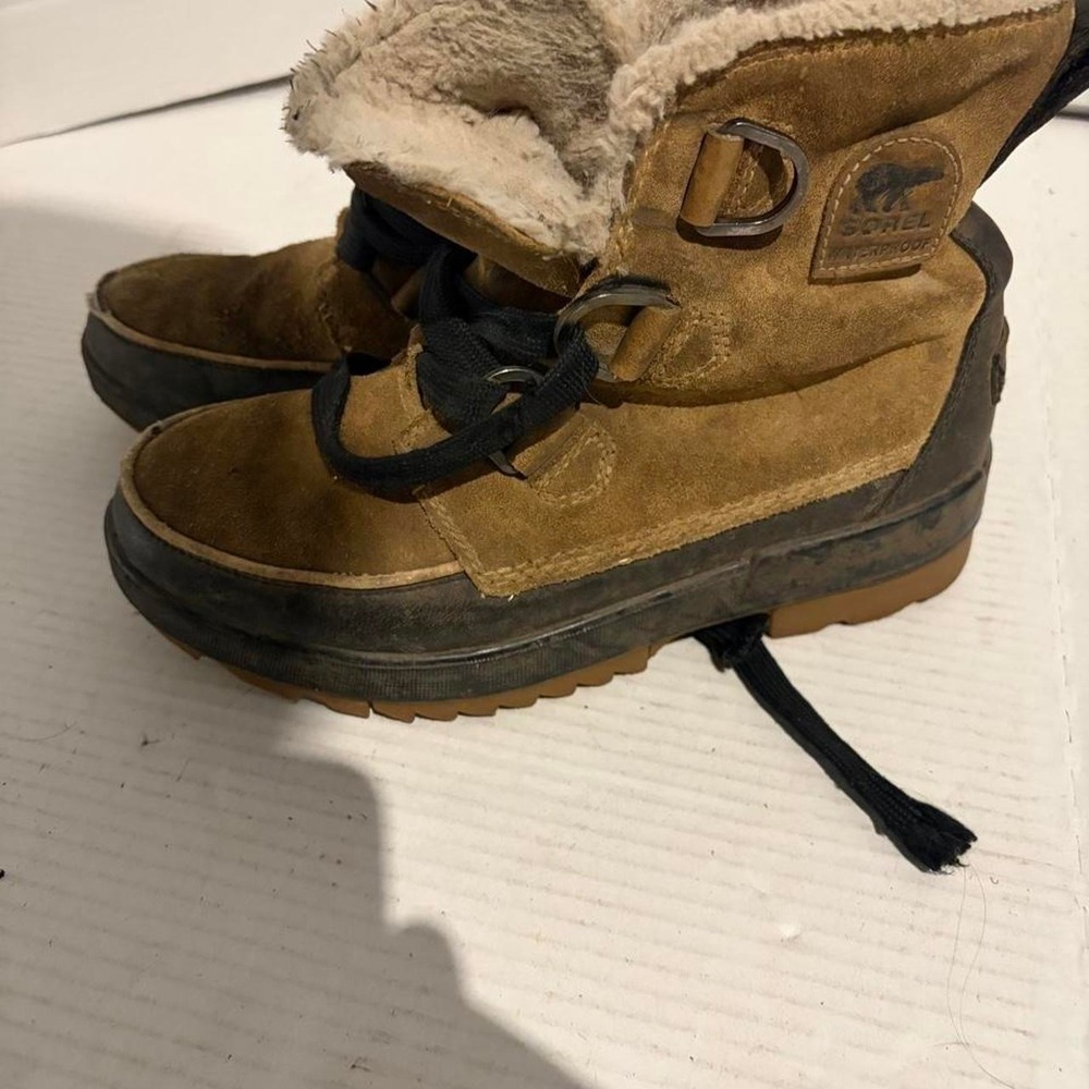Sorel Caribou Waterproof Winter Boots Womens 7.5 Tan Brown NL3425-373